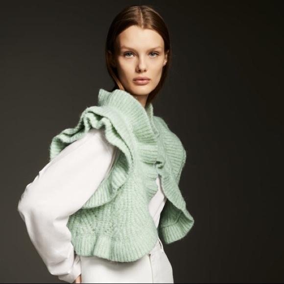 Zara open ruffle vest - Picture 3 of 5